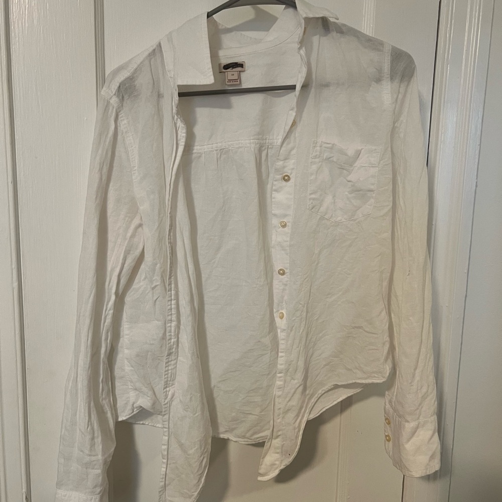 J crew XS white button up